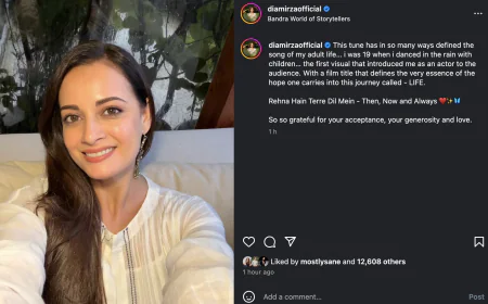 Dia became nostalgic after listening to the tune of the song 'Rehnaa Hai Terre Dil Mein', said- 'I am grateful for this love'