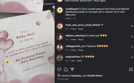 Siddharth and Kiara distributed sweets to the paps after their daughter birth, made a special appeal by sharing the card