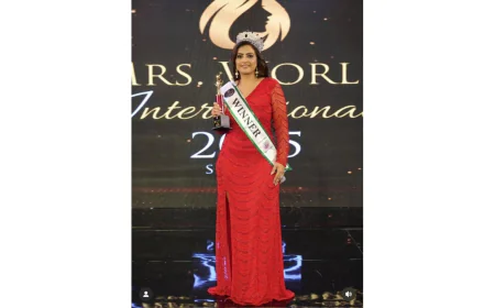 Fashion Designer Saloni Malhotra Crowned Mrs. World International 2025