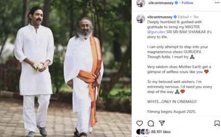 Vikrant started shooting Sri Sri Ravishankar's biopic 'White' in Colombo