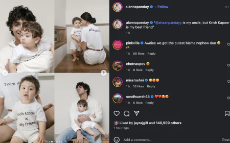 Baby River celebrated the success of uncle's film 'Saiyaara' like this, Alana Pandey shared pictures