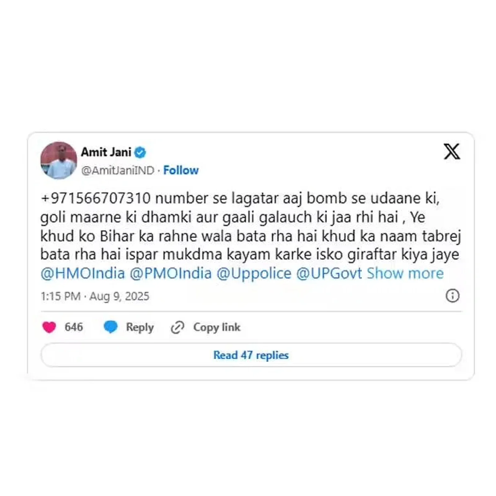 'Udaipur Files' producer Amit Jani claims that he is getting death threats on call