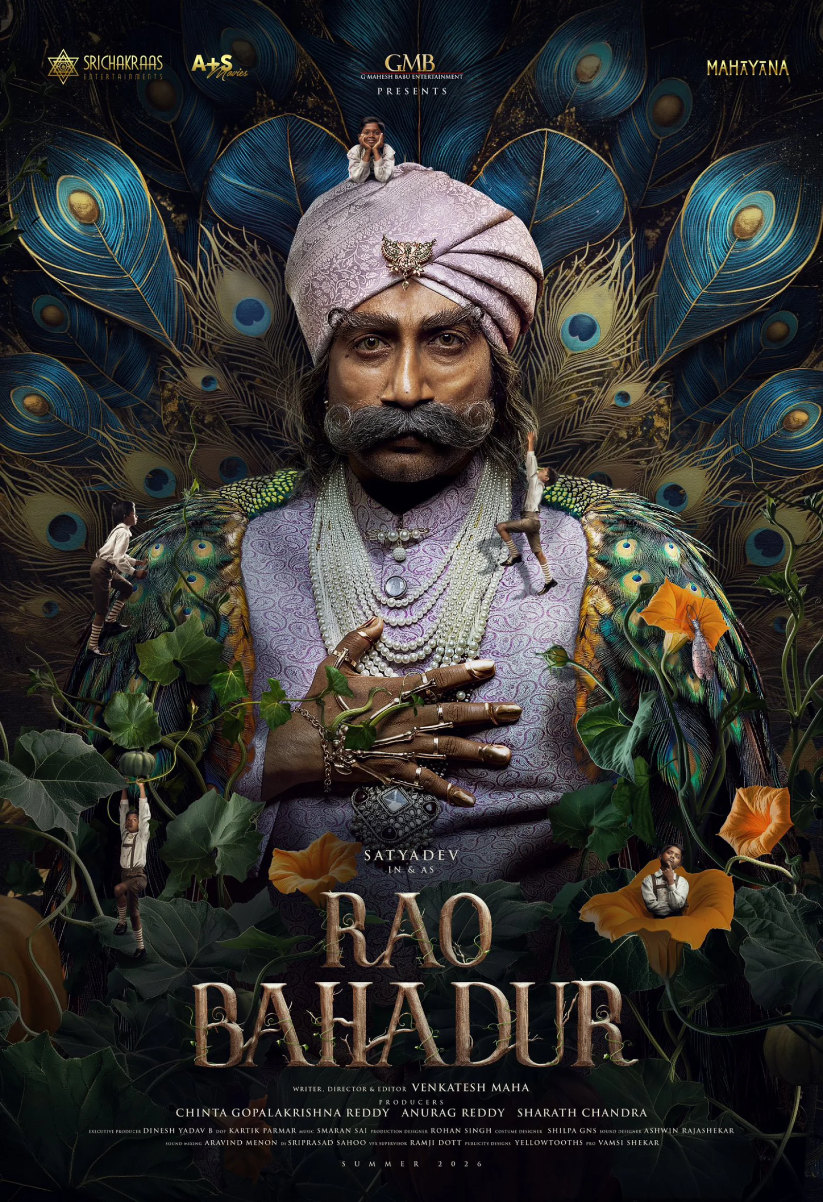 First poster of 'Rao Bahadur' presented by Mahesh Babu released, Satyadev seen in royal avatar