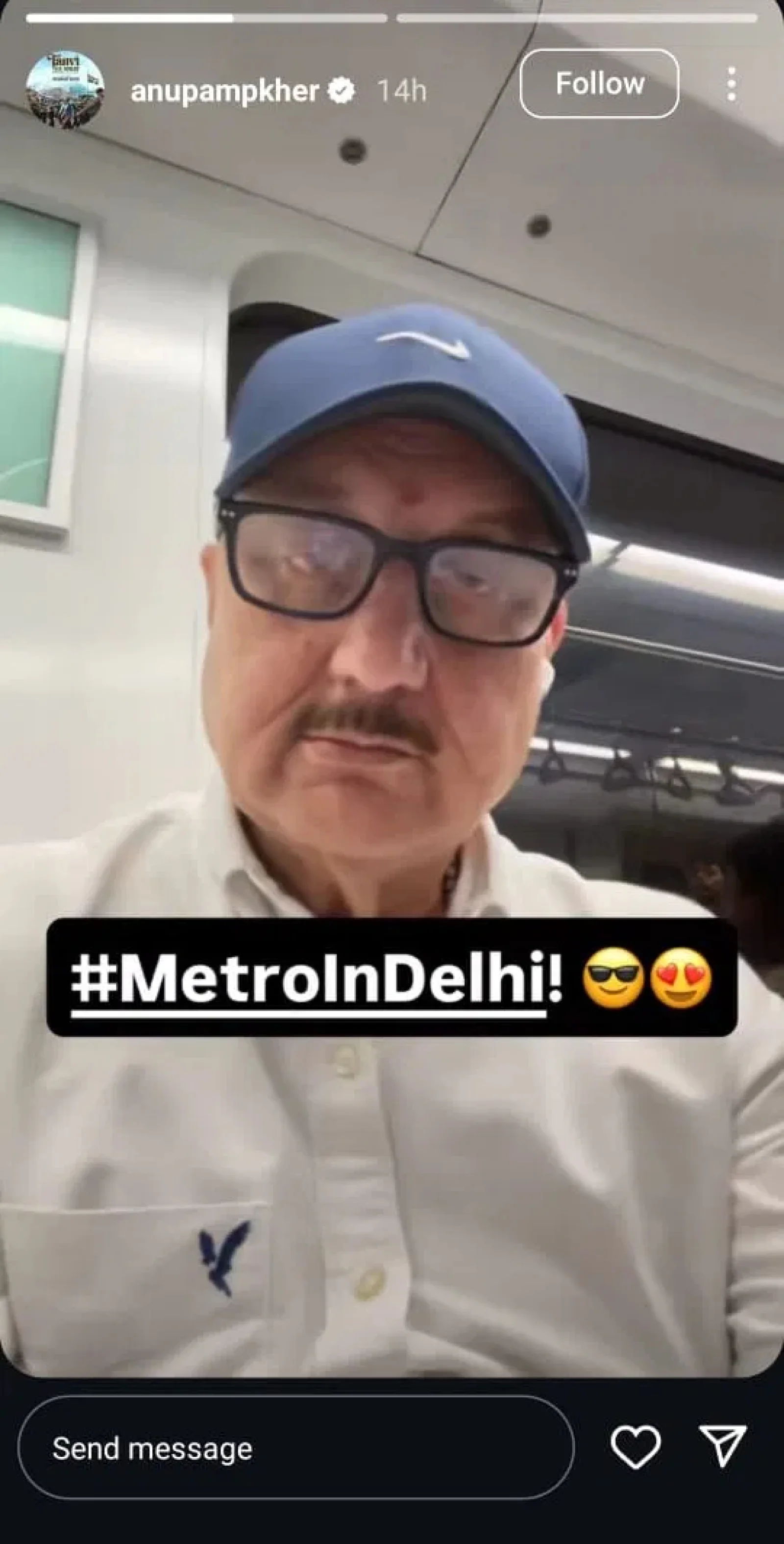 Anupam Kher’s Delhi Metro Ride Sparks Buzz, Fans Link It to His Film Metro In Dinon