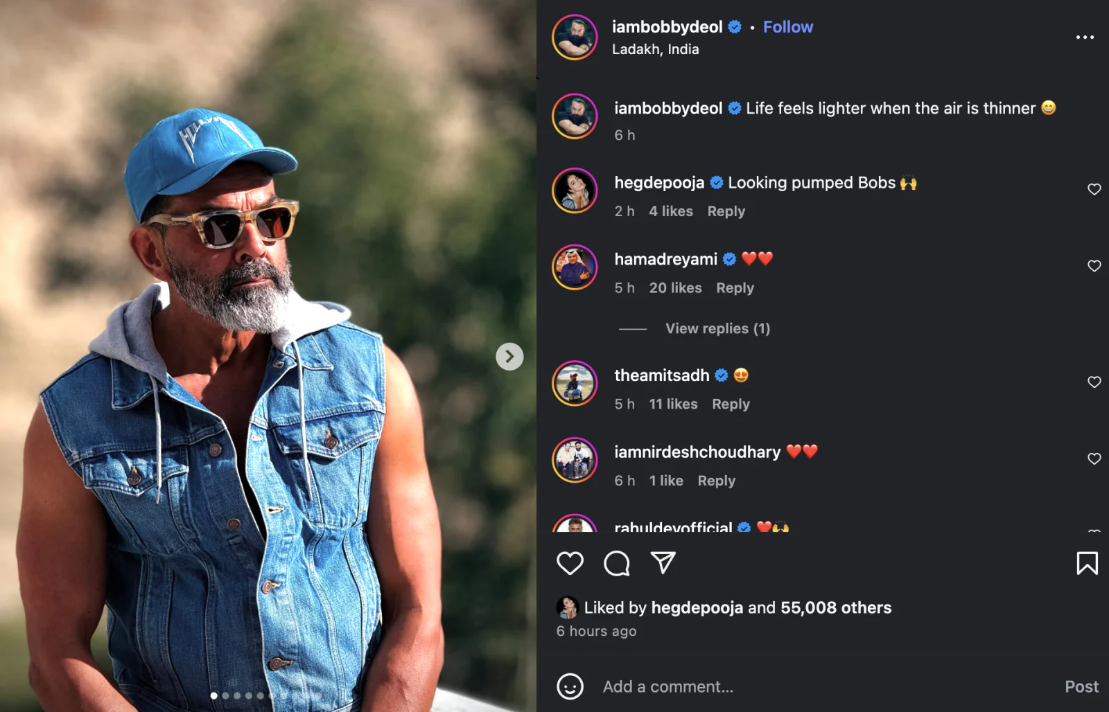 Bobby Deol reached Leh before the release of 'The Bads of Bollywood', gave many poses in a new look