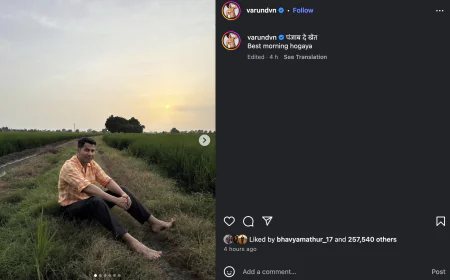 Varun Dhawan shared a special picture of the shooting of 'Border 2', wrote- 'Best morning...'