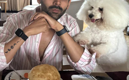 Kartik shared a picture with dog 'Katori', fans noticed the new tattoo on his hand