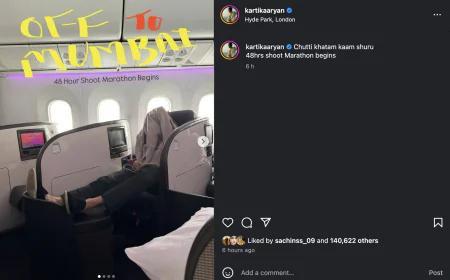 Kartik Aaryan Returns From London Concert, Gears Up for 48-Hour Shooting Marathon