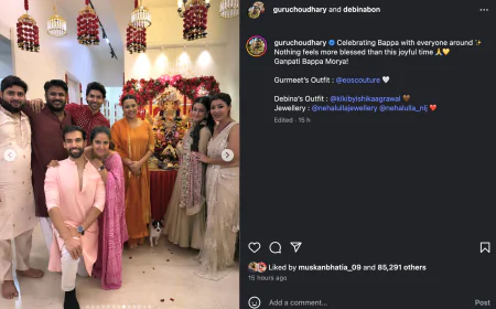 Gurmeet Choudhary-Debina Banerjee Host ‘Pati Patni Aur Panga’ Contestants at Ganpati Utsav