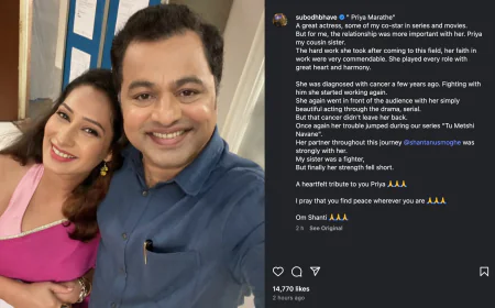 Brother's tears flowed after Priya's death, actor said - my sister was a fighter