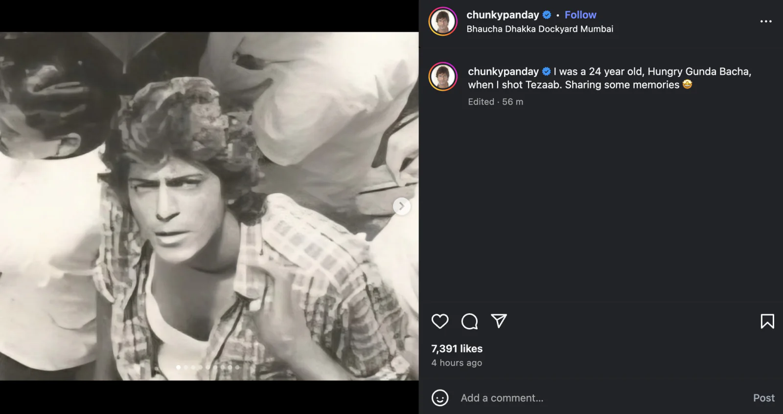 Chunky Pandey Calls Himself a “Hungry Punk Kid” While Sharing Tezaab Memories