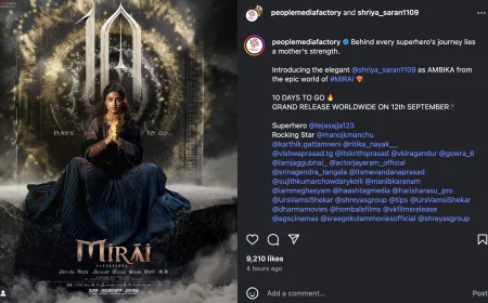 Shriya Saran Joins Teja Sajja in Superhero Saga ‘Mirai’, Releasing September 12
