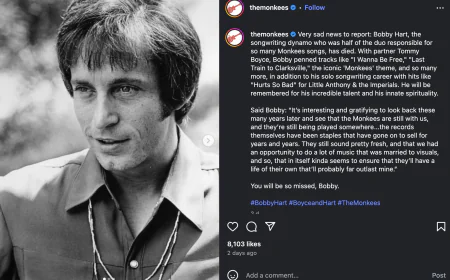 Famous songwriter Bobby Hart dies at the age of 86