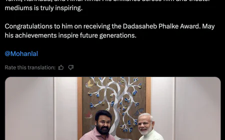 After winning the Dadasaheb Phalke Award, Mohanlal's fans rejoice and everyone is congratulating him