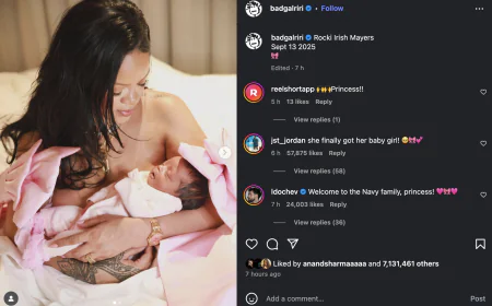 Rihanna Becomes Mother for the Third Time, shares photo with daughter Rocky Irish Meyers
