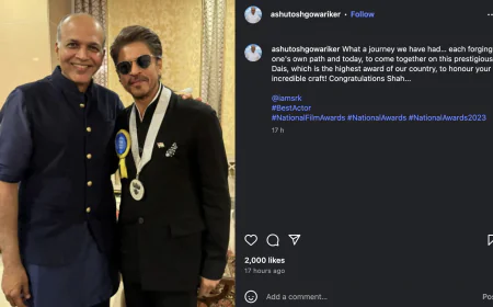 "Our journey has been wonderful," Ashutosh Gowariker congratulates Shah Rukh Khan on winning the National Award