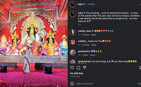 Kajol Remembers Uncle at Durga Pandal, Says It Was ‘Very Difficult’