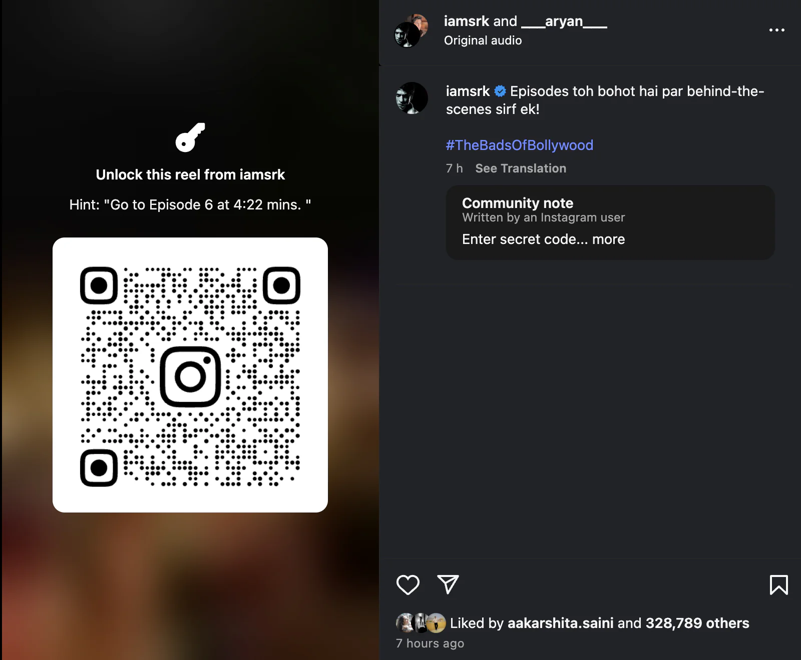 Instagram Erupts as SRK and Aryan Tease Fans with Locked BTS Post from ‘Bads of Bollywood’