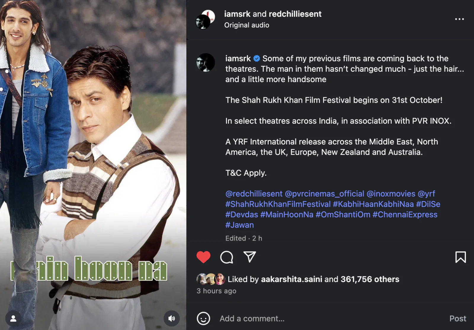 Shah Rukh Khan Turns 60: PVR INOX Launches Special Film Festival Celebrating His Legacy