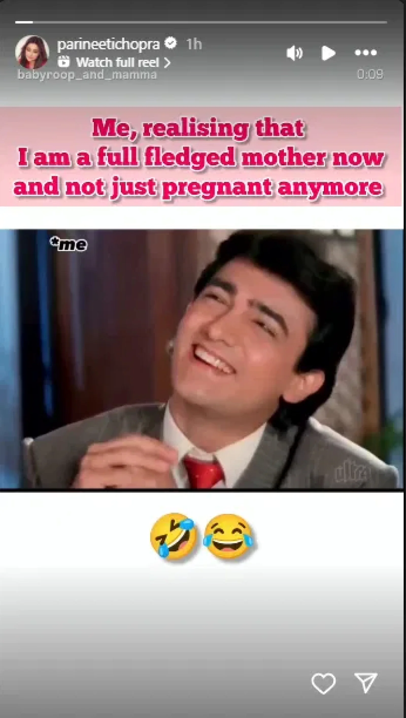 "I'm a full-fledged mother now," Parineeti Chopra posted a funny post after becoming a mother