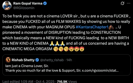 Ram Gopal Varma Praises Rishab Shetty: “Showed How Real Cinema is Made”
