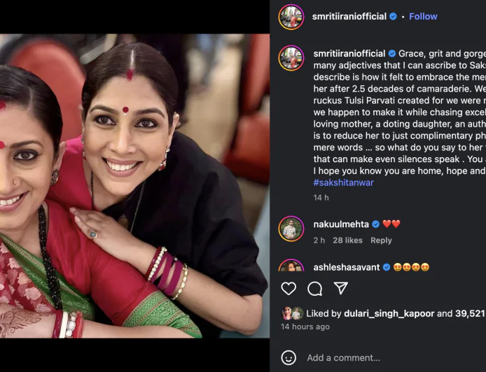 Smriti Irani Calls Sakshi Tanwar ‘Home, Hope, and Heart’ in Touching Post
