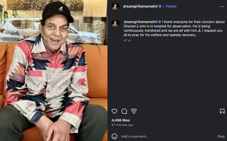 “Please Pray for Dharam Ji”: Hema Malini Shares Health Update on Dharmendra