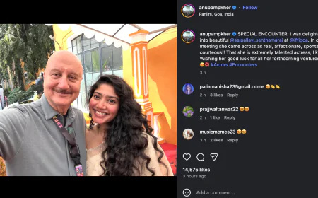 Sai Pallavi Wins Praise from Anupam Kher as ‘Amaran’ Opens Indian Panorama at IFFI