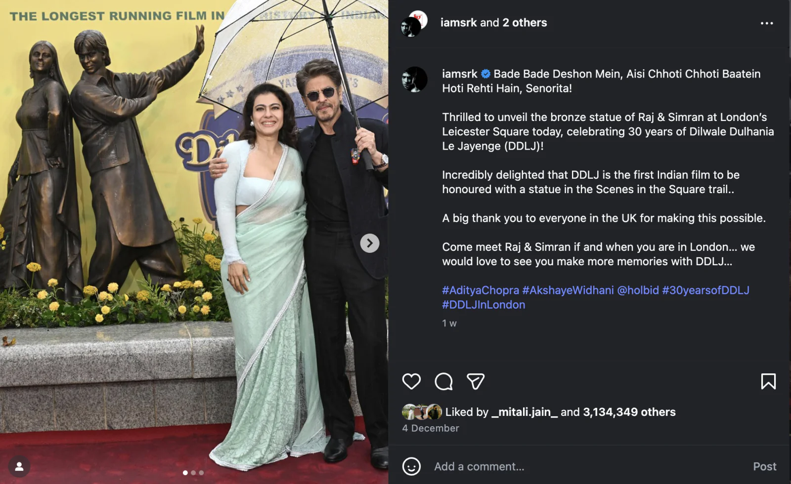 Kajol Recalls the Moment She Realised DDLJ Had Become a Blockbuster