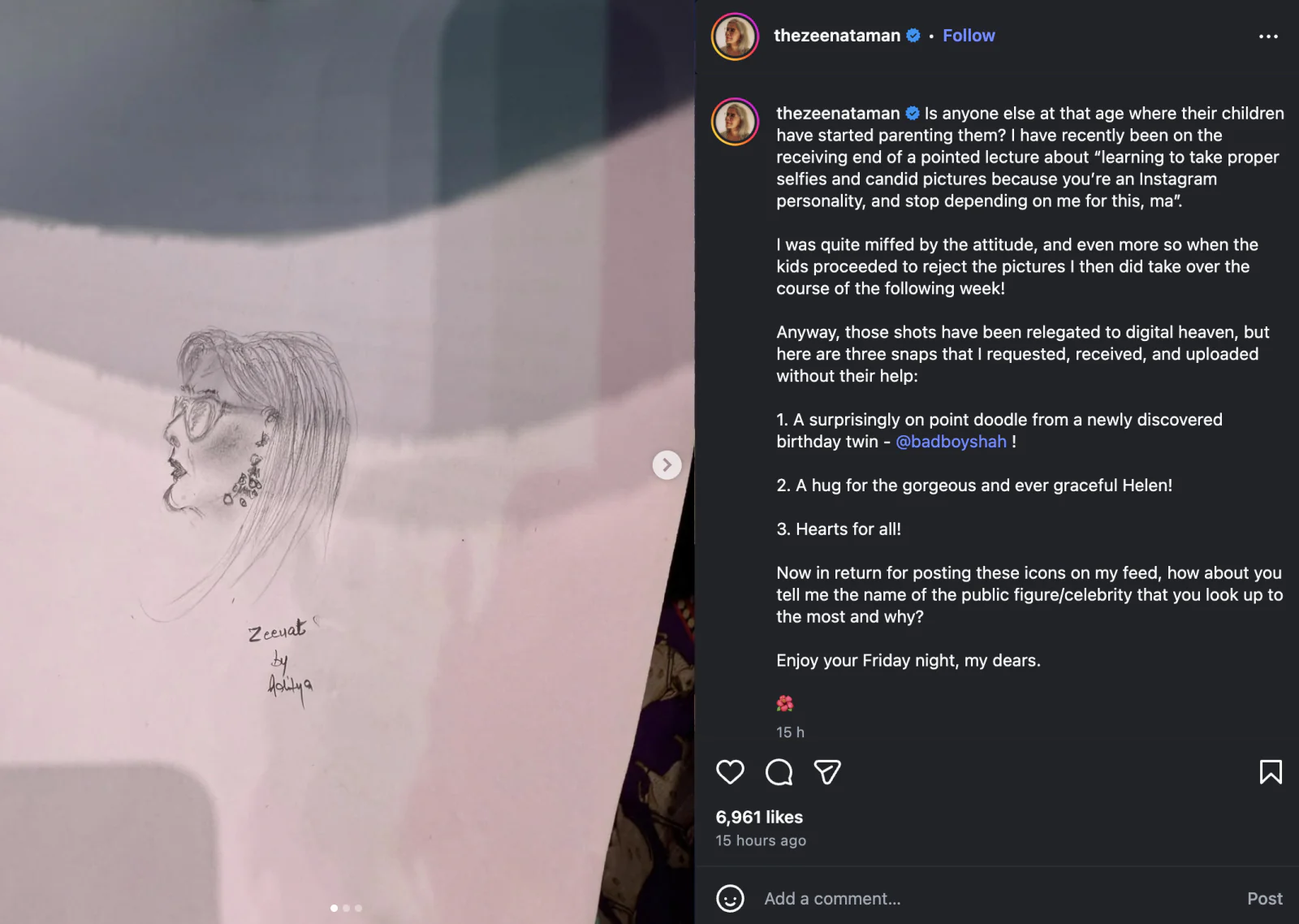 Zeenat Aman Shares Fun Post From Indian Idol 16 Sets, Reveals Kids’ Selfie Advice