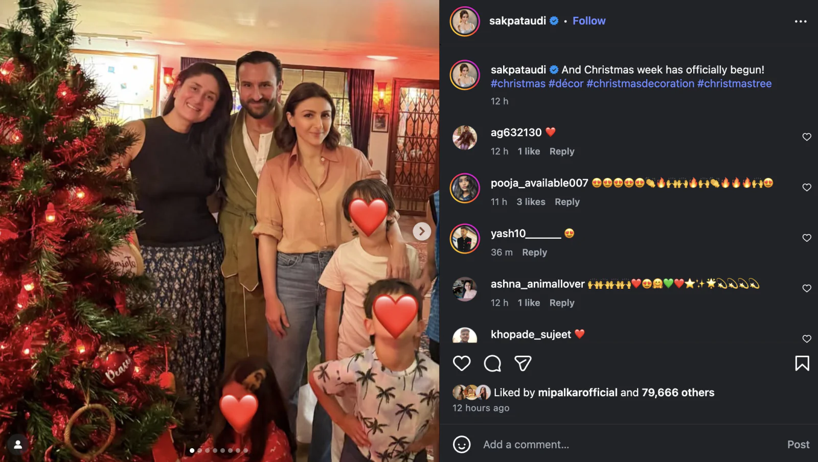 Soha Ali Khan’s Christmas Party Sees Kareena, Saif, Jeh and Taimur in Attendance