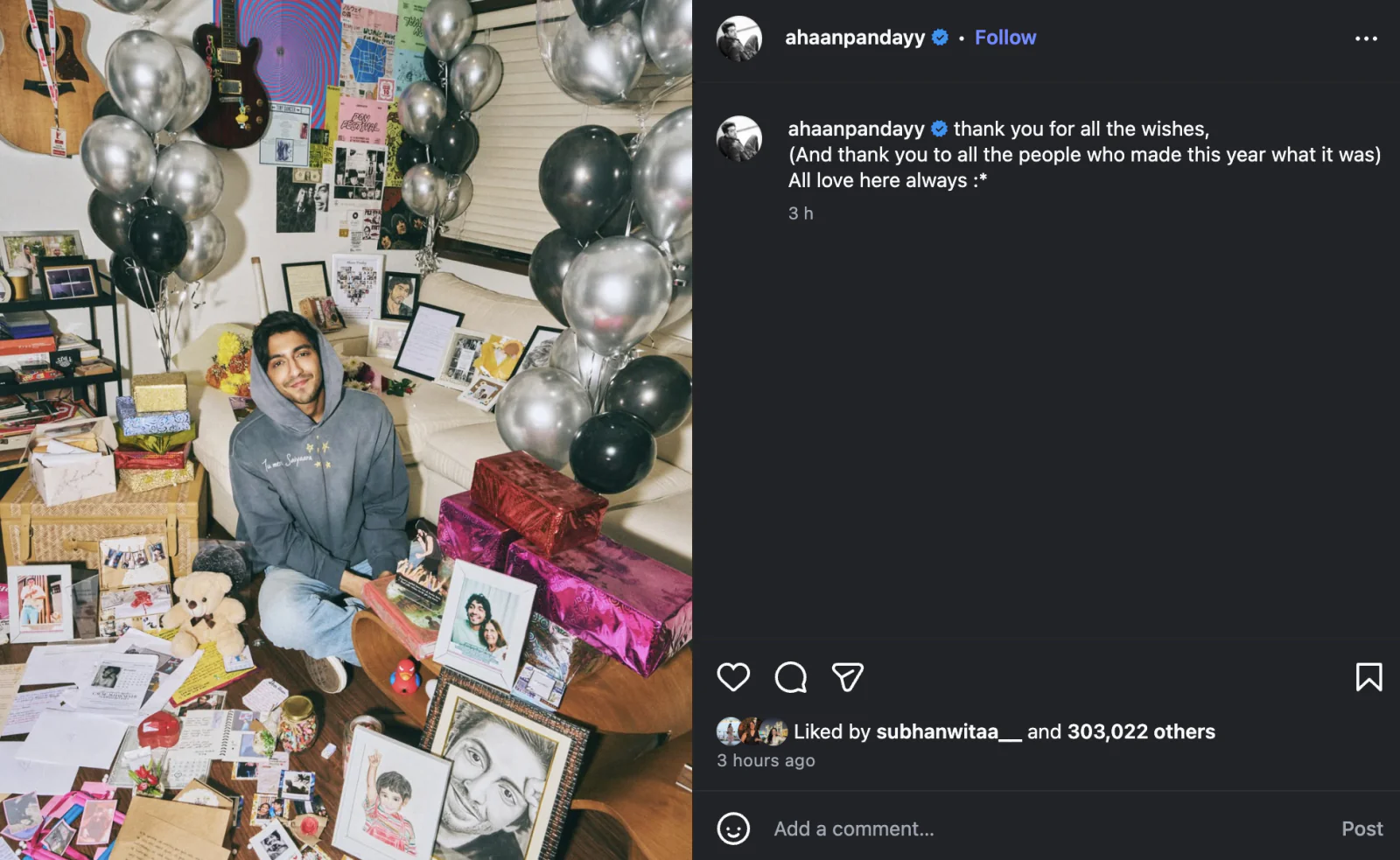 Saiyaara Star Ahaan Pandey Celebrates 28th Birthday, Shares Glimpse of Gifts