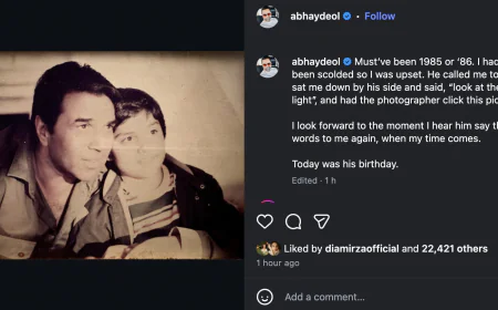 On Dharmendra’s 90th Birthday, Abhay Deol Remembers a Cherished Childhood Moment