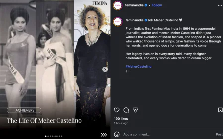 Meher Castelino, First Femina Miss India and Fashion Journalist, No More