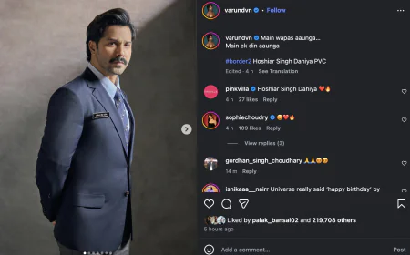 Varun Dhawan to Play Colonel Hoshiyaar Singh Dahiya in Border 2