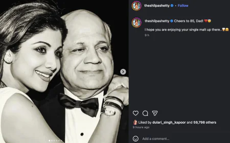 ‘Hope You’re Celebrating Somewhere’: Shilpa Shetty’s Emotional Tribute to Her Father