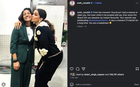 ‘Childhood Dream Come True’: Cricketer Sneh Rana Meets Deepika Padukone