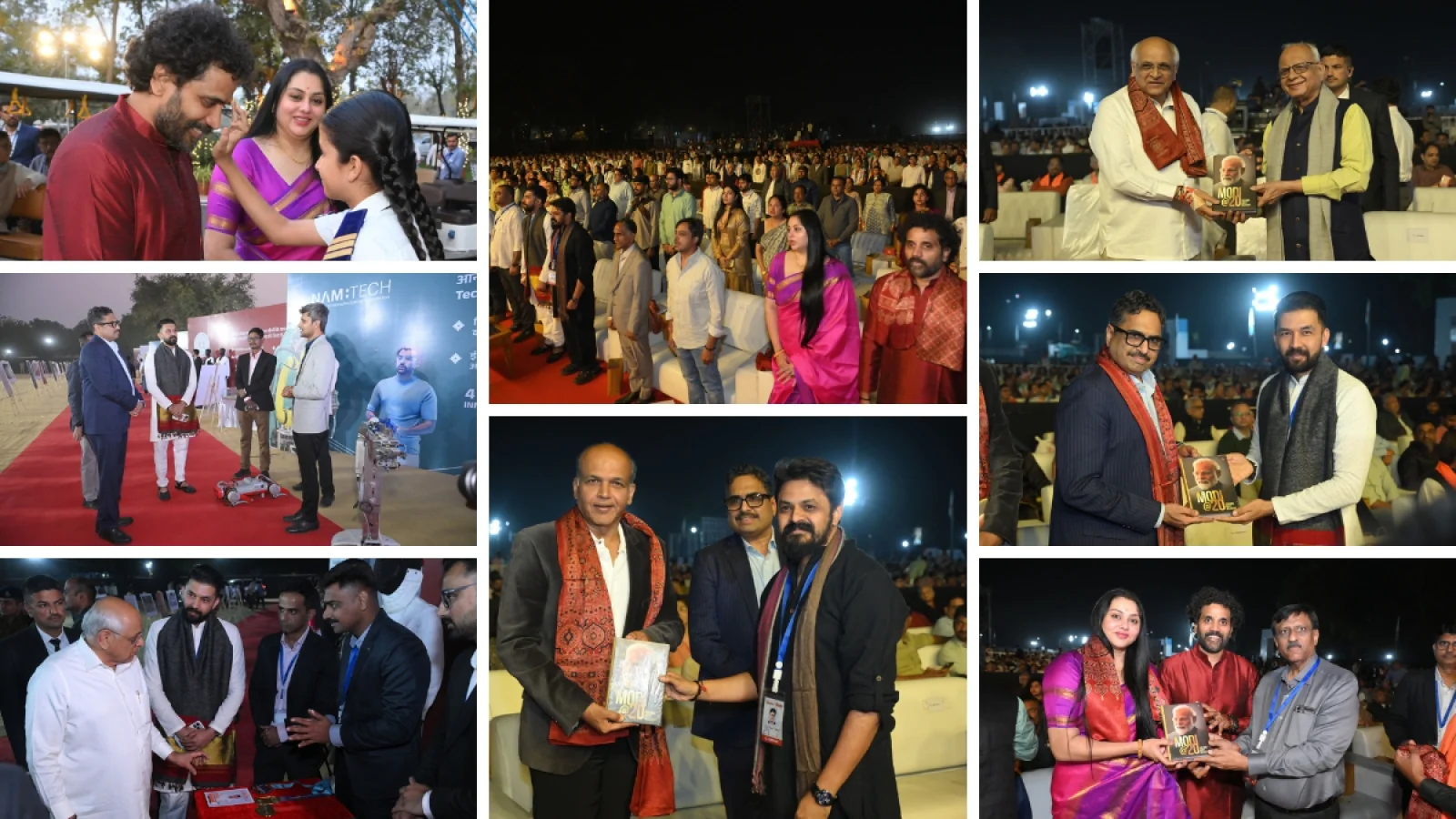 s Kanubhai Desai & Jitubhai Vaghani, and Ashutosh Gowariker Grace Namotsav at Sanskardham