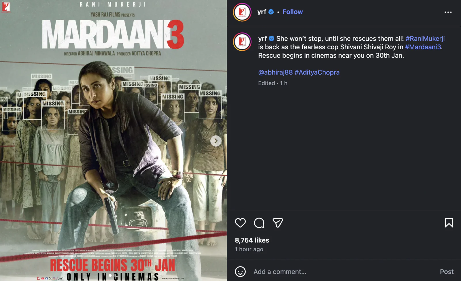 Rani Mukerji Returns as Shivani Roy: Mardaani 3 to Release on January 30