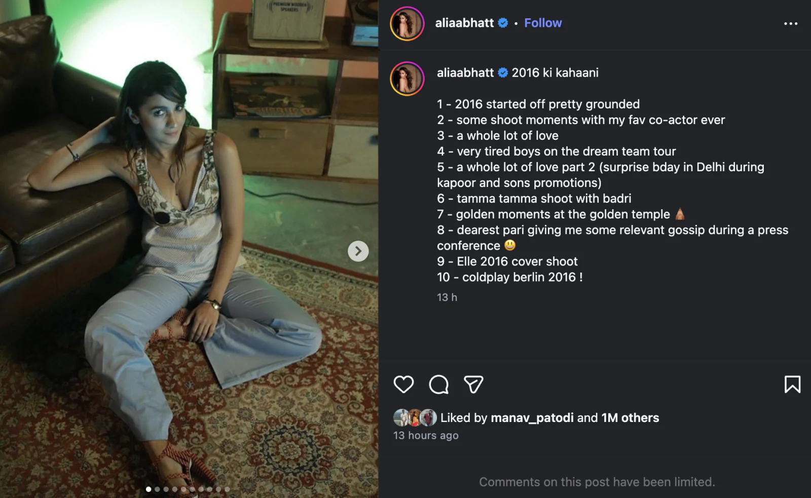 From Shah Rukh Khan to Coldplay: Alia Bhatt’s Nostalgic Instagram Post Goes Viral