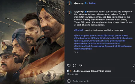 Ajay Devgn Backs Sunny Deol’s ‘Border 2’, Calls It a Symbol of Courage and Patriotism