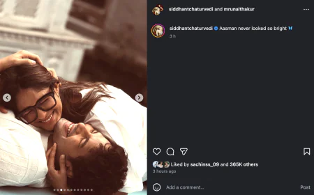 Siddhant Chaturvedi Shares Romantic Photos With Mrunal Thakur, Fans React
