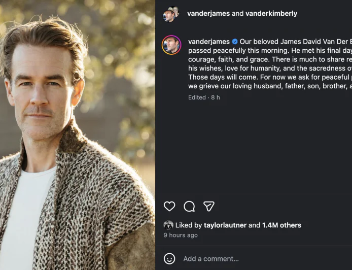 ‘Dawson’s Creek’ Star James Van Der Beek Dies; Fans and Celebrities Pay Tribute