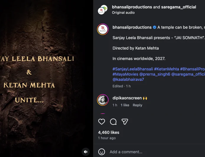 From 1025 AD to the Big Screen: Bhansali-Mehta Announce Film on Somnath Temple Saga