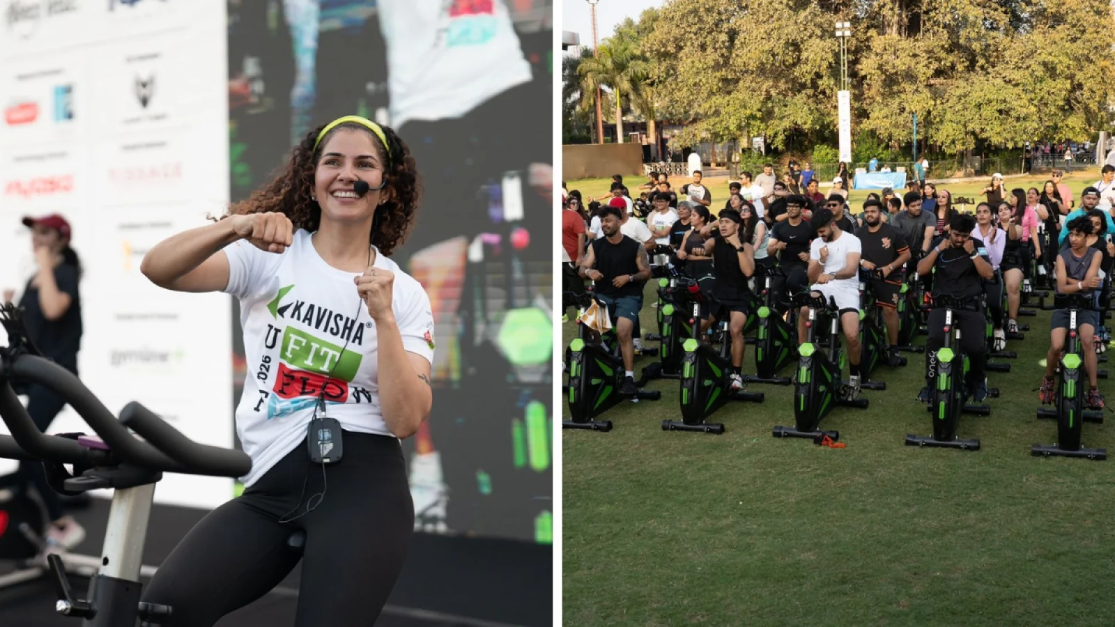 Over 1,000 participate in Kavisha UFIT Flow Fest, India’s first spin rave event more than 100 people spin at one time