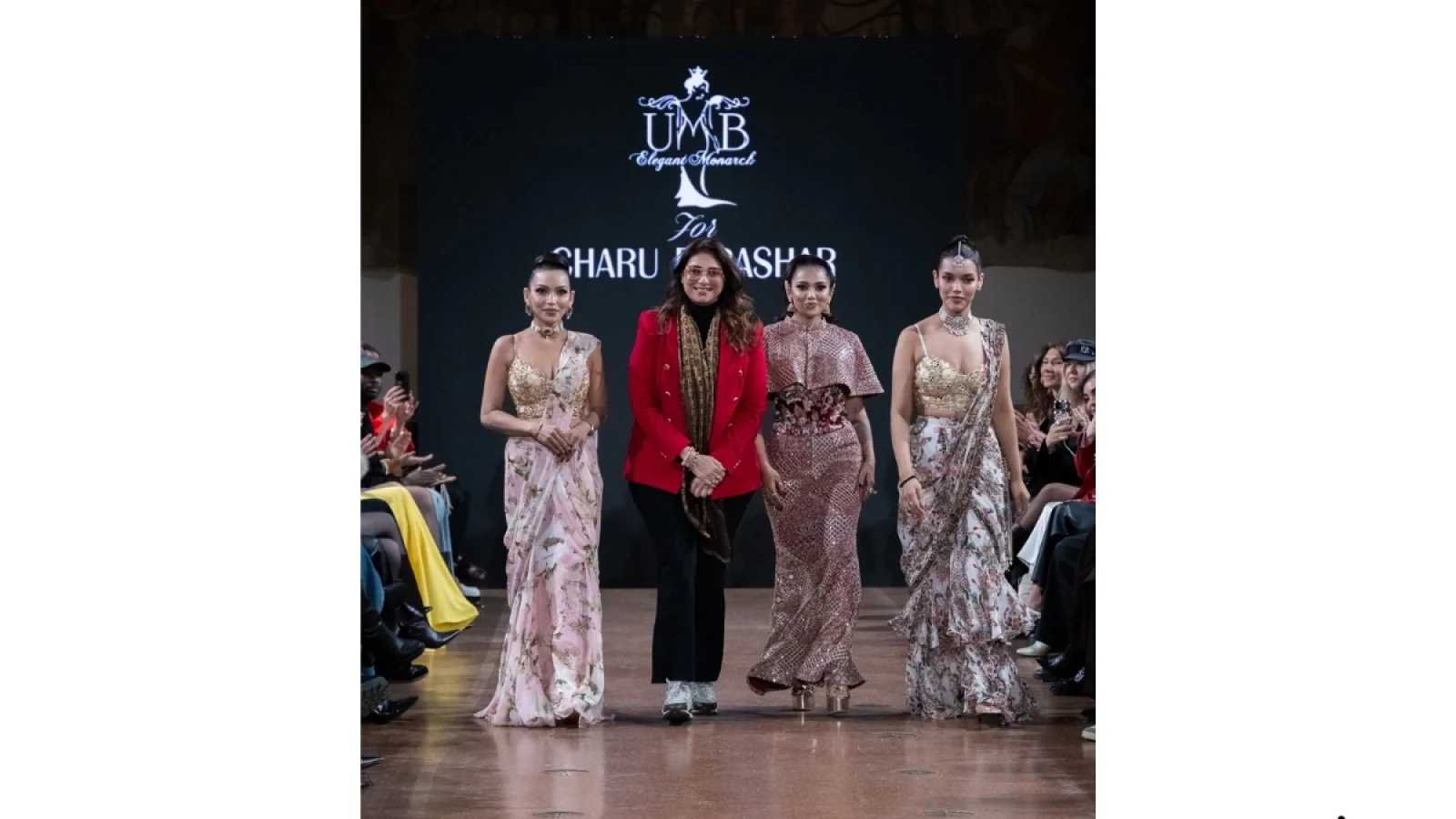 Bharat’s Bold Blackout: Charu Parashar and UMB Pageants’ Urmimala Baruah Redefine Luxury at Paris-Milan Fashion Weeks with Begum Noir Mastery