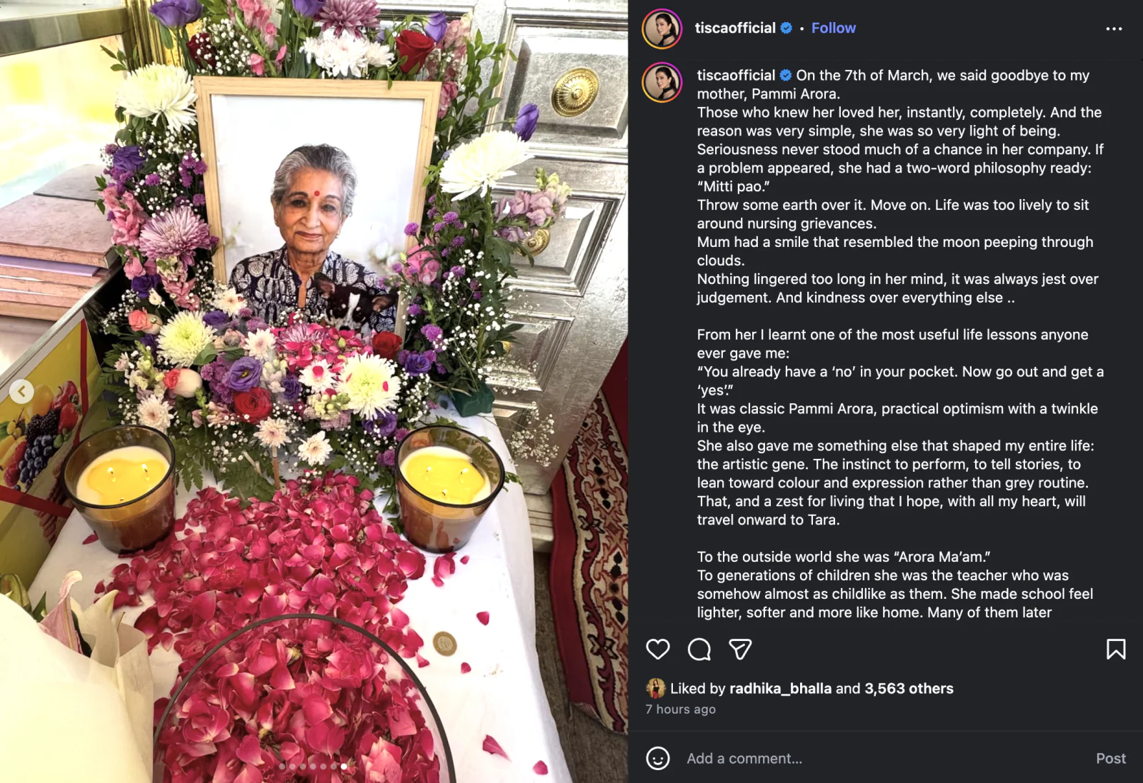 Pammi Arora Dies After Cancer Battle, Daughter Tisca Chopra Shares Memories