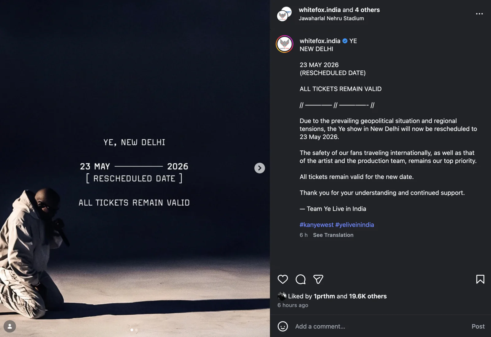 Kanye West India Tour Delayed: Jawaharlal Nehru Stadium Show Gets New Date