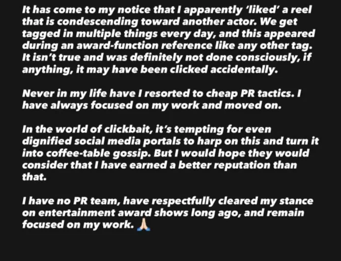 Yami Gautam Breaks Silence on Viral ‘Like’ Row After Kriti Sanon Wins Best Actress for Tere Ishq Mein