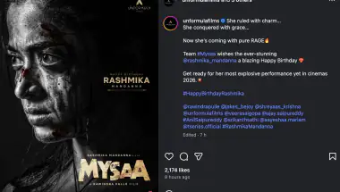 Rashmika Mandanna Turns 30: ‘Maisa’ Poster Reveals Her Fierce New Look